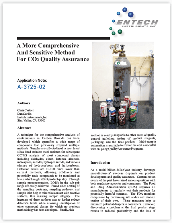 A More Comprehensive And Sensitive Method For CO2 Quality Assurance