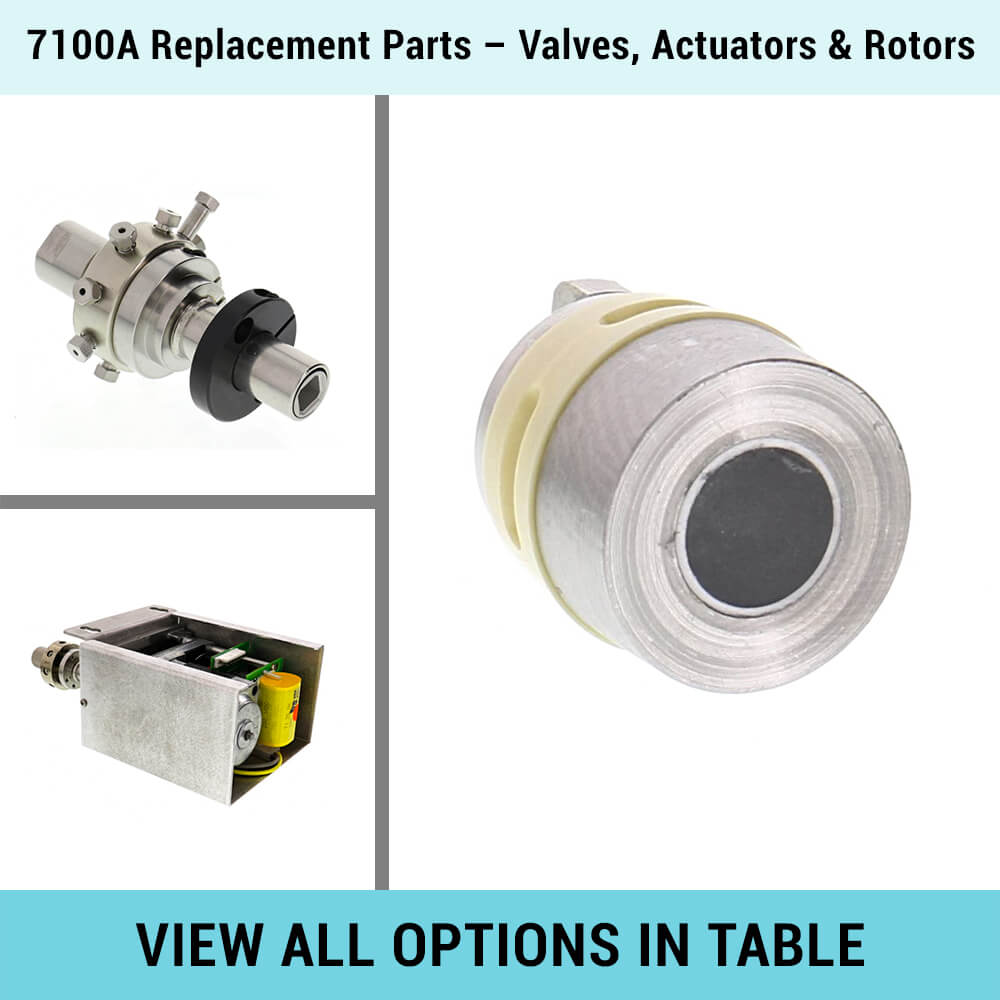 7100A Replacement Parts Valves, Actuators & Rotors Entech Instruments