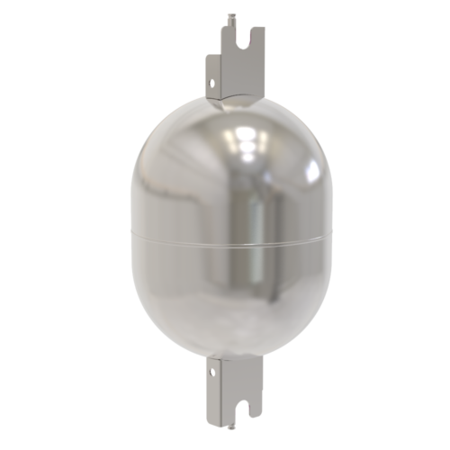 DoubleEnded 2.7 Liter Silonite coated canister with (2) Nupro valves