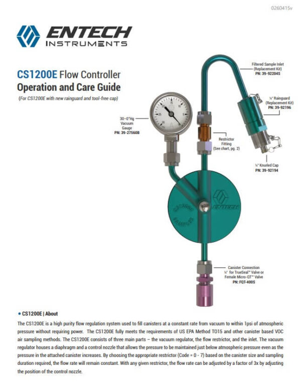 CS1200E Guide for Operation and Calibration