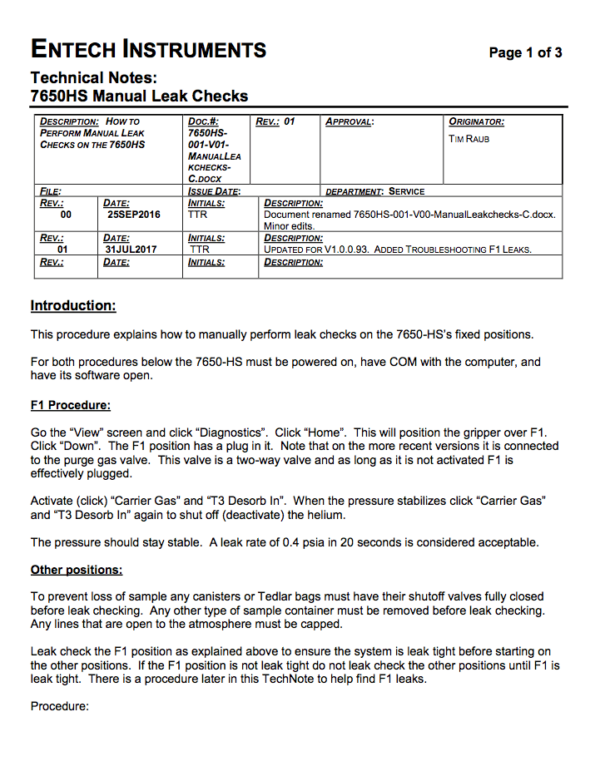 7650HS Manual Leak-check