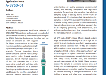 Sampling and GCMS Analysis of BTEX/TCE/PCE in Ambient Air using Diffusive Sorbent Pens and a Simplified “In-Oven” Secondary Trapping System
