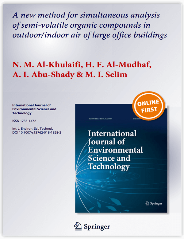 A new method for simultaneous analysis of semi-volatile organic compounds in outdoor/indoor air of large office buildings