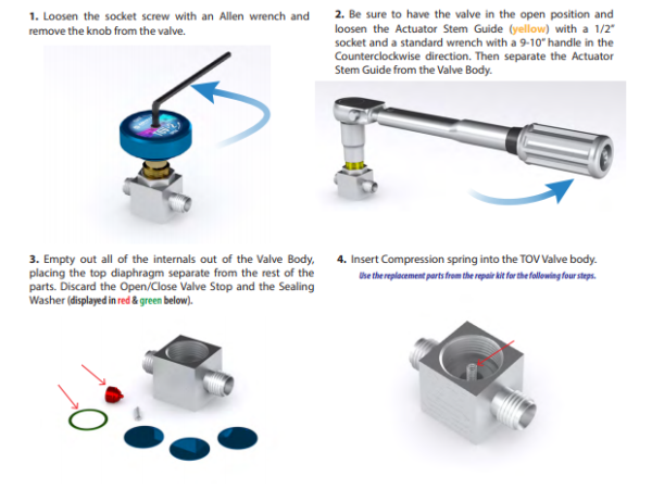 TOV-2 / ( TOV ) Repair Kit Instructions 2017